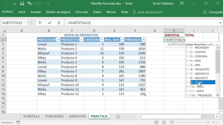 Cómo se calcula el total en Excel - Gestion Municipal de Chile